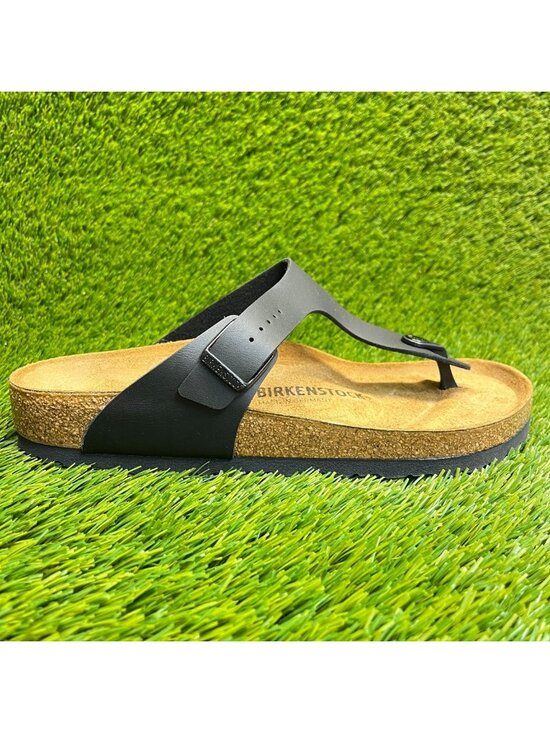 Birkenstock Gizeh Birko-Flor Mens Size 9 Black Brown Beach Outdoor Thong Sandals